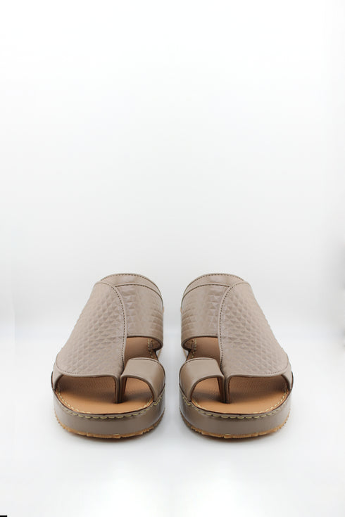 DFC Relax Men Embossed Pyramid Leather Slide Sandals
